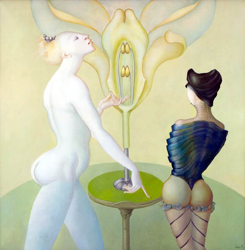 Leonor Fini - La Lecon de Botanique - 1974 oil on canvas
